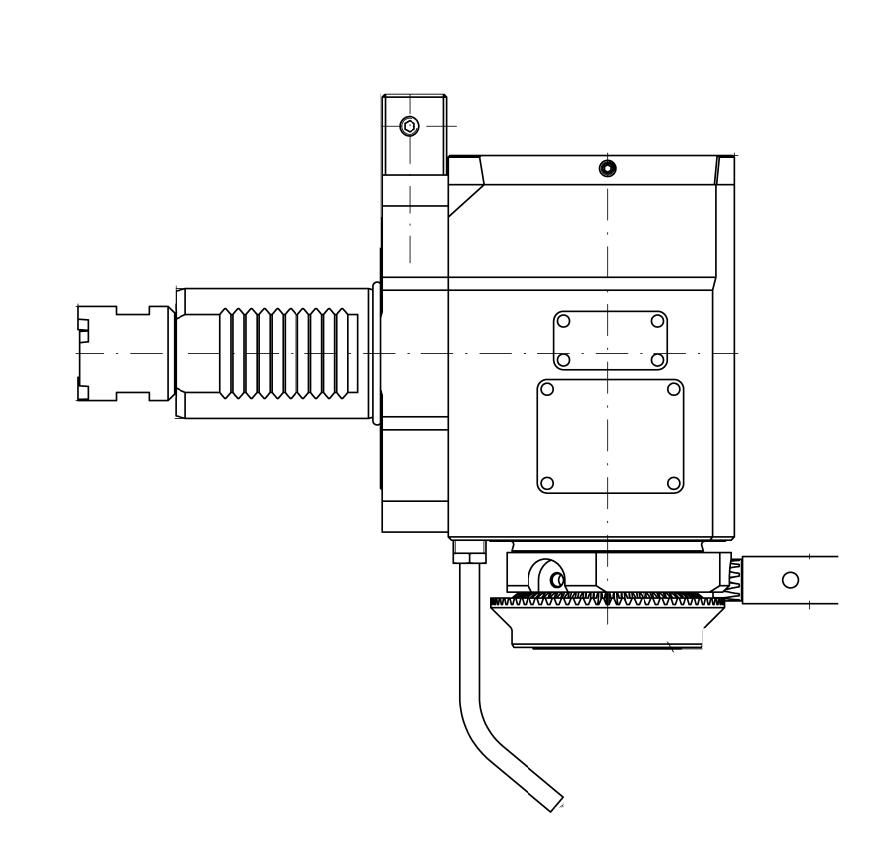 Angetriebenes Werkzeug VDI40 Winkel-Einheit 90°