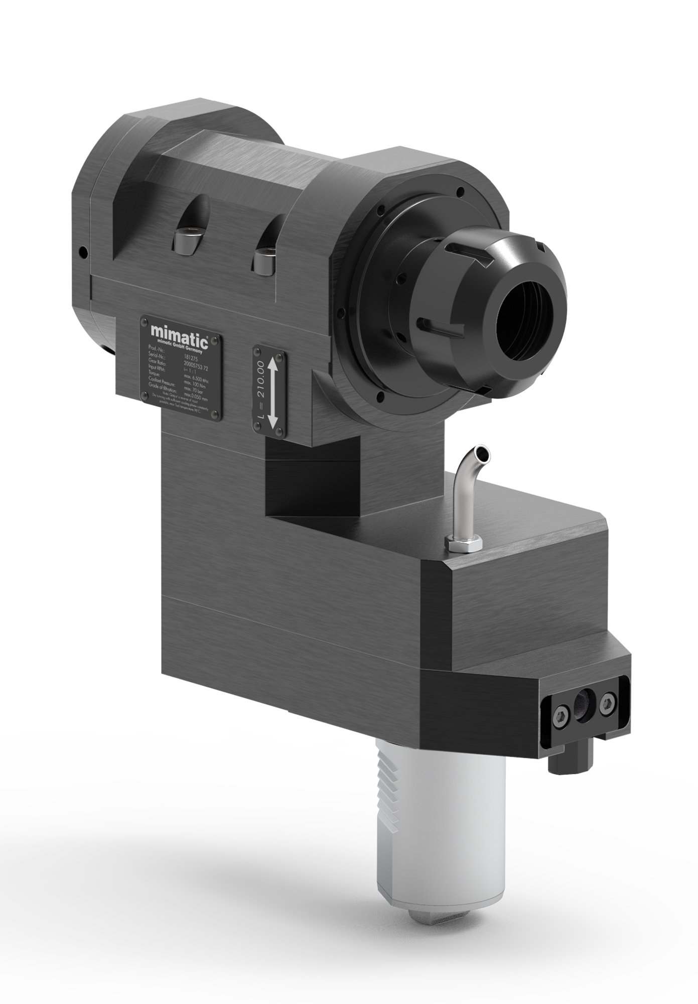 Angetriebenes Werkzeug VDI50 Winkel-Einheit 90°, versetzt für Gegenspindel Angetriebenes Werkzeug VDI50 Winkel-Einheit 90°, versetzt für Gegenspindel