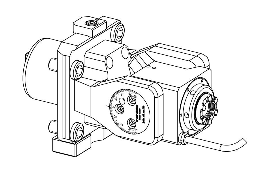 Angetriebenes Werkzeug BMT60 Winkelschwenkeinheit +/- 107°
