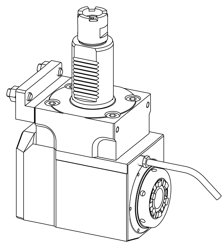 Angetriebenes Werkzeug VDI40 Winkel-Einheit 90° für Gegenspindel
