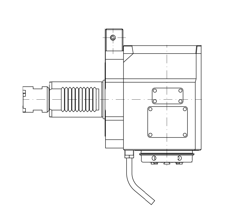 Angetriebenes Werkzeug VDI40 Winkel-Einheit 90°