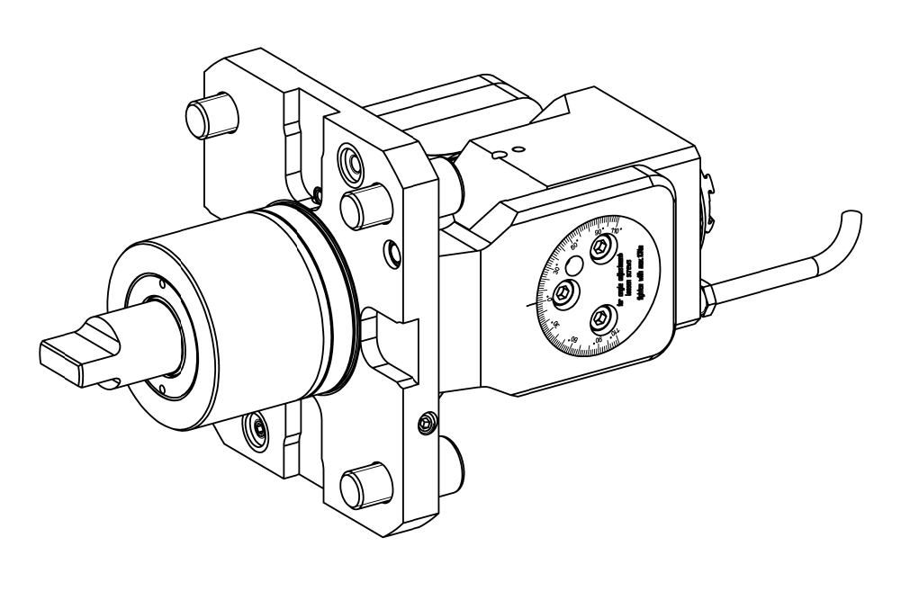 Angetriebenes Werkzeug BMT40 Winkelschwenkeinheit +/- 107° Angetriebenes Werkzeug BMT40 Winkelschwenkeinheit +/- 107°