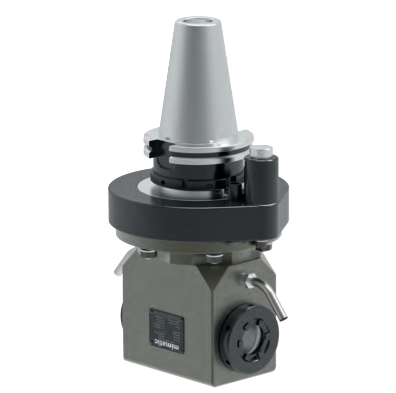 Doppel-Winkelkopf 90°, CAT50, Drehmomentabstützung nach ISO9524 Doppel-Winkelkopf 90°, CAT50, Drehmomentabstützung nach ISO9524