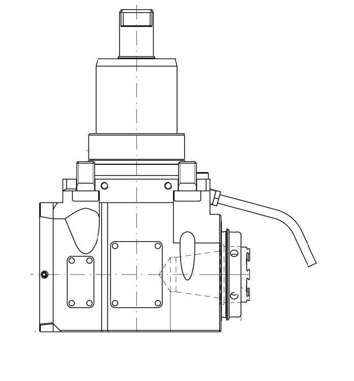 Angetriebenes Werkzeug BMT65 Winkel-Einheit 90°