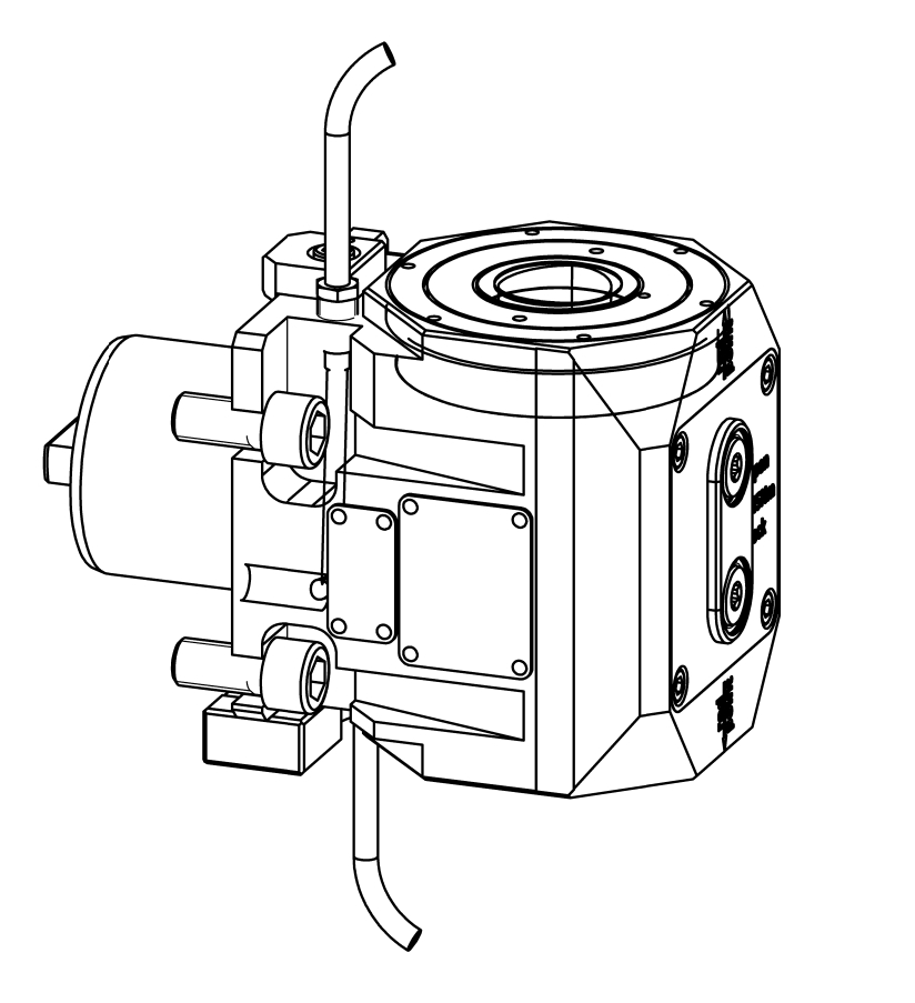 Angetriebenes Werkzeug BMT60 Winkel-Einheit 90° 2 Spindler