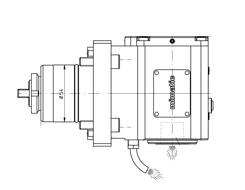 Angetriebenes Werkzeug BMT54 Winkel-Einheit 90°